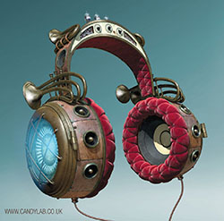 Jules Verne Steampunk Headphones