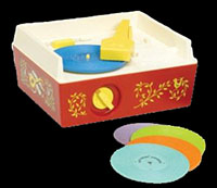 Fisher Price Basic Fun 1697 Toy Record Player circa 1971 (I had this, but also had a 'real' record player later, heh)